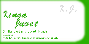 kinga juvet business card